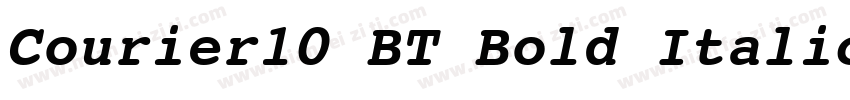 Courier10 BT Bold Italic字体转换